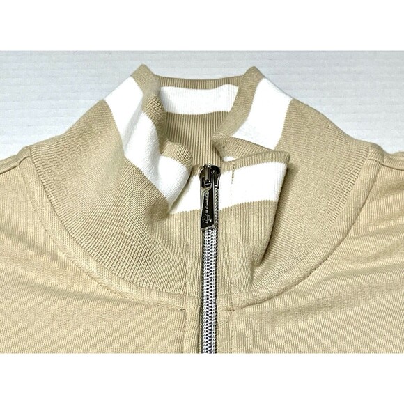 Ralph Lauren Womens Jacket L L-RL Track Athletic Crest Varsity Beige Preppy Y2K - Picture 6 of 12